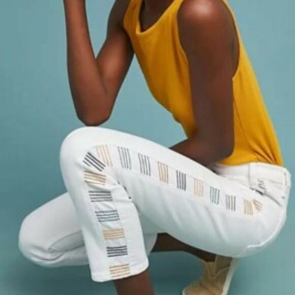 Anthropologie McGuire Valetta High-Rise Cropped Straight Jeans Sz 26 - Picture 1 of 5